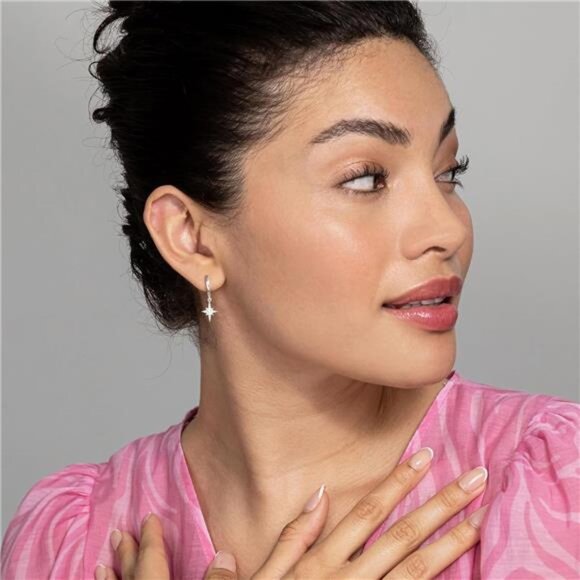 14K Gold Plated Sterling Silver Post Lightweight Drop/Dangle Huggie Earrings - Picture 4 of 6